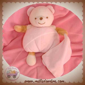 NOUNOURS SOS DOUDOU OURS ECRU ROSE MOUCHOIR MON NINNIN