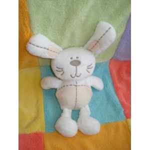 DIVERS DOUDOU LAPIN BLANC CORPS ECRU BEIGE VETIR ??