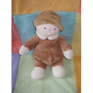 CMP SOS DOUDOU POUPEE LUTIN ECRU MARRON TETE ROSE