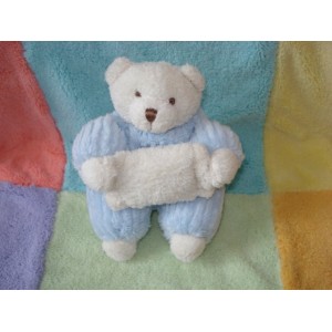 CMP SOS DOUDOU OURS ECRU CORPS BLEU OREILLER