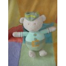 VERTBAUDET DOUDOU SOURIS ECRU PIRATE VERT