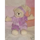 CMP SOS DOUDOU OURS ECRU HABIT CARRE ROSE VIOLET