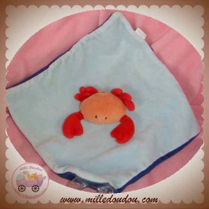 JACADI SOS DOUDOU CRABE ORANGE PLAT BLEU DENTITION