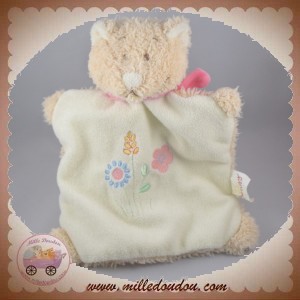 BENGY SOS DOUDOU OURS BEIGE MARIONNETTE PLAT FLEUR ECHARPE