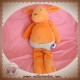 SUCRE D'ORGE DOUDOU KANGOUROU ORANGE POCHE TISSU