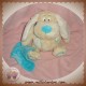 ANNA CLUB PLUSH DOUDOU CHIEN CLAIR AVEC TRUFFE BLEU MOUCHOIR SOS