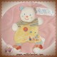 KIABI SOS DOUDOU OURS BLANC HOCHET PLAT JAUNE TRAIN N°2