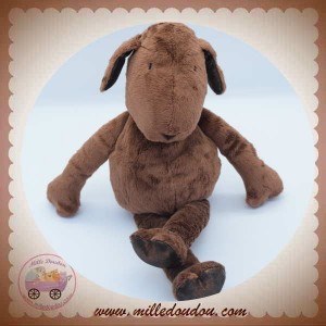 PRINTEMPS DOUDOU MOUTON AGNEAU MARRON PIEDS BRILLANT AUGUSTA