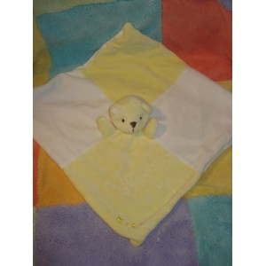 MON COEUR BABY DOUDOU OURS PLAT JAUNE BLANC MARIONNETTE