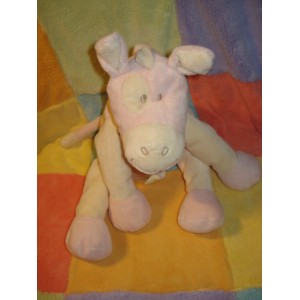 ANIMAL ALLEY SOS DOUDOU PELUCHE CHEVAL ROSE ECRU