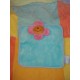 COMPTINE DOUDOU PELUCHE FLEUR ORANGE ROSE CARRE MOUCHOIR BLEU PL