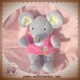 GIPSY SOS DOUDOU SOURIS GRISE HAUT ROSE MONGOLFIERE JAMBES