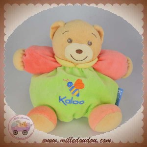 KALOO DOUDOU OURS BOULE VERT ABEILLE