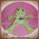 SOS DOUDOU ET COMPAGNIE GRENOUILLE PLATE VERTE ECRU