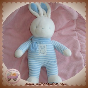 KLORANE SOS DOUDOU PELUCHE LAPIN VELOURS BLEU