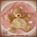 NICOTOY DOUDOU OURS PLAT BEIGE VENTRE ECRU SOS