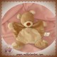 NICOTOY SOS DOUDOU OURS PLAT BEIGE VENTRE ECRU 