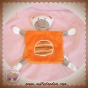 AUCHAN SOS DOUDOU OURS BLANC PLAT ORANGE TAUPE MARRON