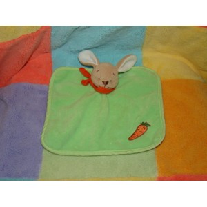 COMPTINE SOS DOUDOU LAPIN BEIGE PLAT VERT CAROTTE ORANGE