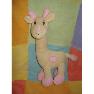 ARTHUR ET LOLA DOUDOU PELUCHE GIRAFE ROSE HOCHET