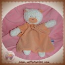 SUCRE D'ORGE DOUDOU OURS BLANC EPONGE CORPS PLAT ORANGE SOS