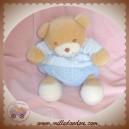 TAKINOU SOS DOUDOU OURS BEIGE BOULE COEUR BLEU