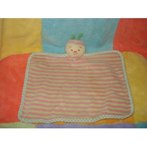 NOUKIE'S SOS DOUDOU ABEILLE PLATE RAYE ROSE VERT