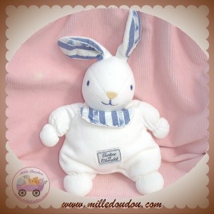 TARTINE ET CHOCOLAT SOS DOUDOU LAPIN VELOURS BLANC BAVOIR 