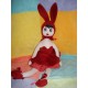 SEPHORA DOUDOU POUPEE LAPIN ROSE ROUGE ROBE