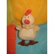 JACADI DOUDOU PELUCHE POULE BEIGE CLAIR ROSE MARRON