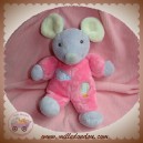 GIPSY SOS DOUDOU SOURIS GRISE HOCHET ROSE MONGOLFIERE NUAGE