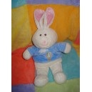 GIPSY SOS DOUDOU LAPIN BLANC PULL BLEU MONGOLFIERE NUAGE