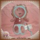 OKAIDI OBAIBI DOUDOU PELUCHE LION CRINIERE MAUVE BLEU ROSE