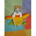 DOUDOU ET COMPAGNIE OURS P'TIT DOUX MUSICAL FLEUR JAUNE ORANGE V