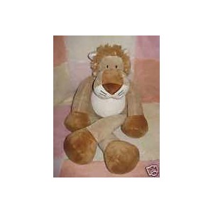 NICOTOY SOS DOUDOU PELUCHE LION BEIGE MARRON ECRU 38 CM