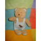 INFLUX DOUDOU PELUCHE OURS BEIGE SALOPETTE BLEU CHEVAL CORA