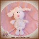 LUMINOU SOS DOUDOU CHIEN MOUTON BOUCLETTE BLANC ROSE JEMINI