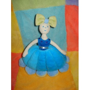 SERGENT MAJOR DOUDOU POUPEE ROBE BLEU NOEUD VERT MARIONNETTE