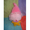 COROLLE SOS DOUDOU LUTIN POUPEE ROSE CORPS JAUNE FLEUR HOCHET