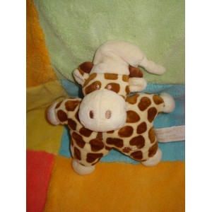 TIAMO TI AMO DOUDOU PELUCHE GIRAFE TACHETE MARRON HOCHET