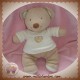 POMMETTE SOS DOUDOU OURS BEIGE PULL BLANC ECRU COEUR