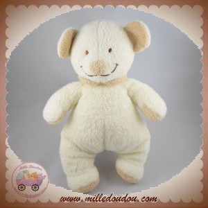 NICOTOY DOUDOU PELUCHE OURS KOALA ECRU COL BEIGE GRAND SOURIRE