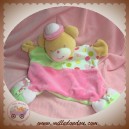 TAKINOU DOUDOU OURS LULU BEIGE PLAT ROSE VERT POINT CLOW