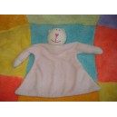 AUCHAN HALLE AUX VETEMENTS DOUDOU OURS PLAT EPONGE ROSE 