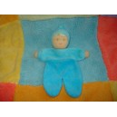 PEPPA BABYLONIA DOUDOU LUTIN POUPEE PLATE BLEU TURQUOISE EPONGE