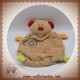 BABY CLUB C&A DOUDOU OURS PLAT BEIGE SPIRALES BLEU ROUGE