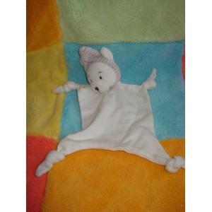 SERGENT MAJOR SOS DOUDOU OURS CHIEN SOURIS PLAT BLANC BONNET 