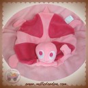 VERTBAUDET DOUDOU TORTUE PLATE ROSE POCHE DEVANT