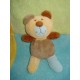 KIABI DOUDOU PELUCHE OURS BEIGE MARRON BLEU POUET POUET