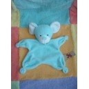 NICOTOY DOUDOU PELUCHE SOURIS TURQUOISE PLAT